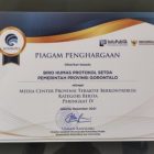 Media Center Provinsi Gorontalo Raih Penghargaan Media Center Teraktif Nasional