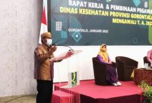 Komitmen Laksanakan Program Tahun 2022, Dinkes Gorontalo Tandatangani Perjanjian Kinerja