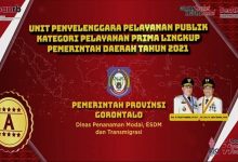 Dinas PNM ESDM dan Transmigrasi ProvinsiGorontalo Raih Predikat Pelayanan Prima