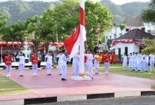 Upacara Penurunan Bendera HUT RI ke 78  di Gorontalo  Berlangsung Sukses 