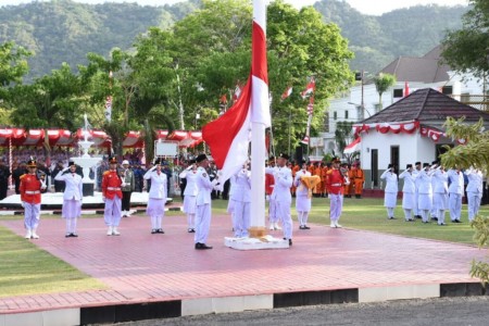 Upacara Penurunan Bendera HUT RI Ke 78 Di Gorontalo Berlangsung Sukses ...