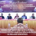 KPU Kabgor Utus Salah Satu Anggotanya Hadiri Rapat Evaluasi Tingkatkan Partisipasi Pemilih yang Diadakan KPU Provinsi